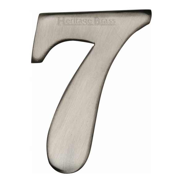 C1568 7-SN • 51mm • Satin Nickel • Heritage Brass Self Adhesive Numeral 7